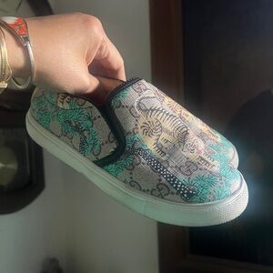 Kids Slip-On Shoes with Tiger Print